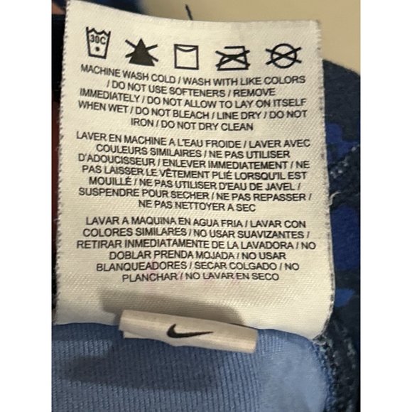 Nike Dri Fit Cropped Leggings Blue Athletic Workout GUC Women's Size S - Picture 9 of 11